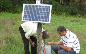 Installing Soil Moisture probes at CREST-SMART, Millbrook NY.