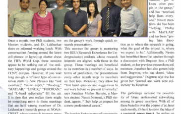 Taken from CREST Newletter