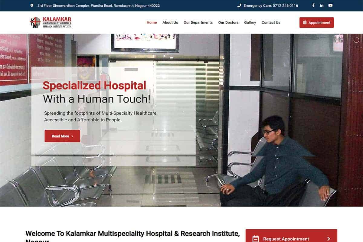 hospital website development