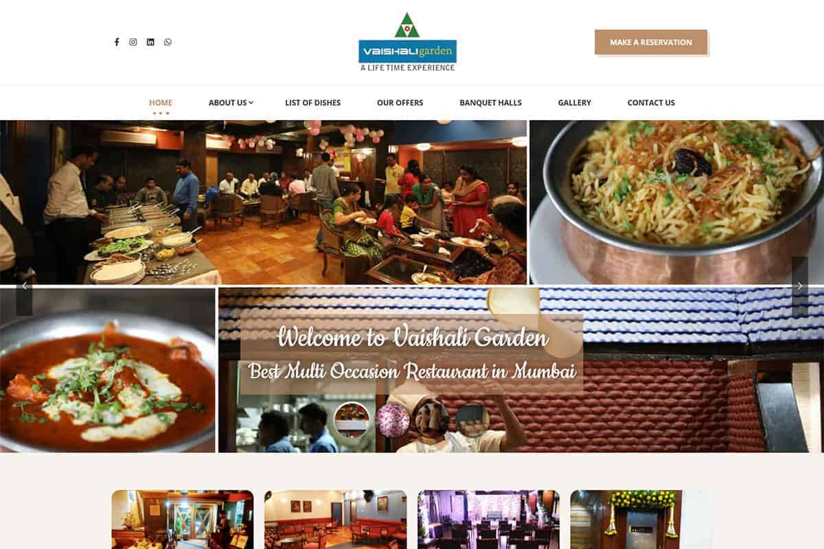 restaurant & hotel industry website designing